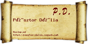 Pásztor Délia névjegykártya